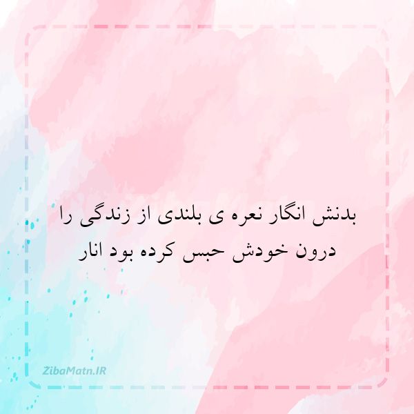 بدنش انگار نعره ی بلندی از