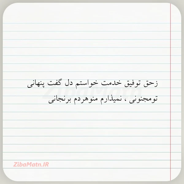 زحق توفیق خدمت خواستم دل گفت