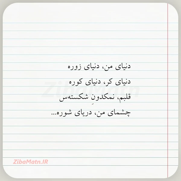 دنیای من دنیای زوره دنیای کر