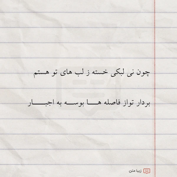 چون نی لبکی خسته ز لب