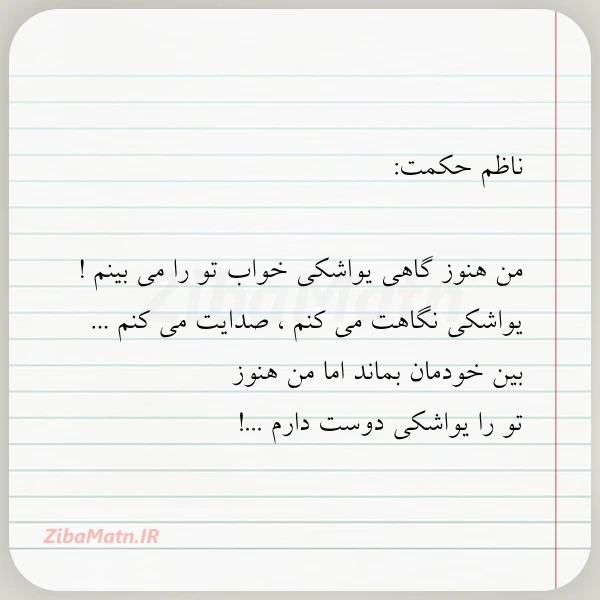 ناظم حکمت من هنوز گاهی یواشکی