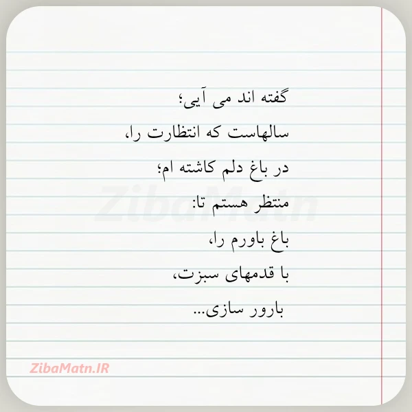 گفته اند می آیی سالهاست که