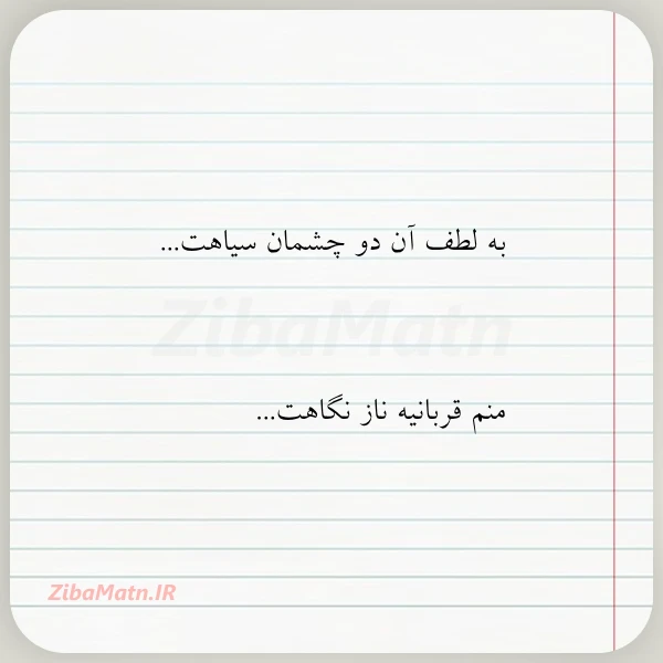 به لطف آن دو چشمان سیاهت