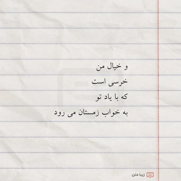 و خیال من خرسی است که