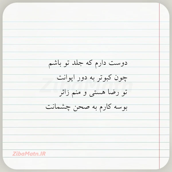 عکس نوشته دوست دارم که جلد تو باشم