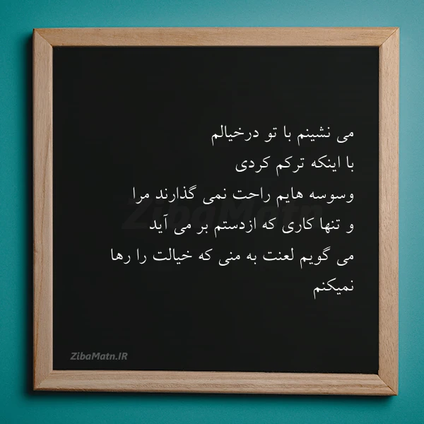 می نشینم با تو درخیالم با