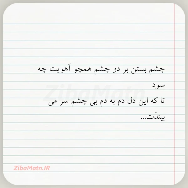 چشم بستن بر دو چشم همچو