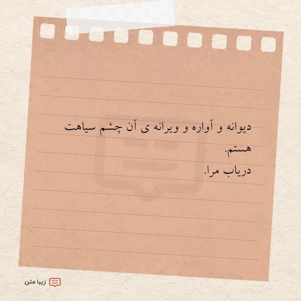 دیوانه و آواره و ویرانه ی