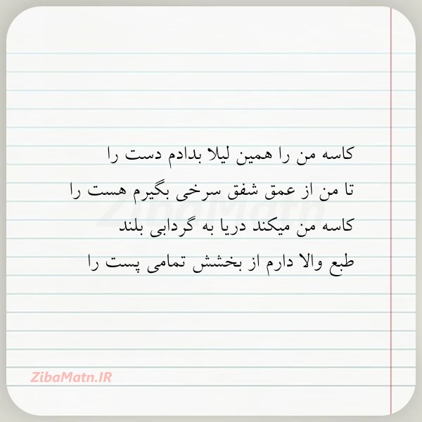 کاسه من را همین لیلا بدادم