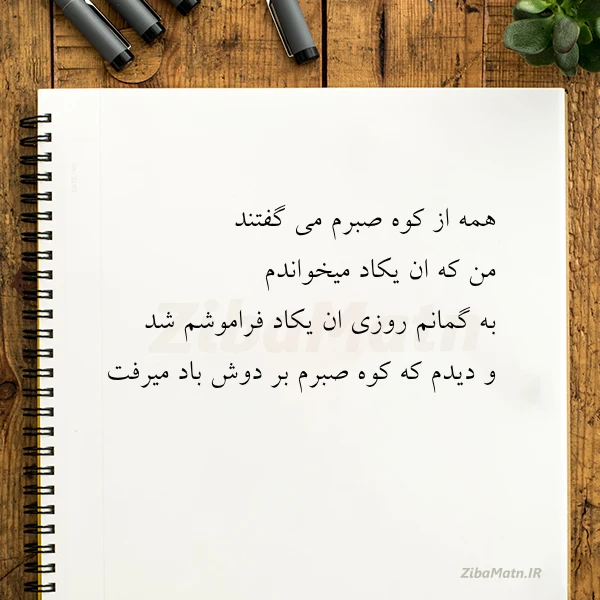 همه از کوه صبرم می گفتند
