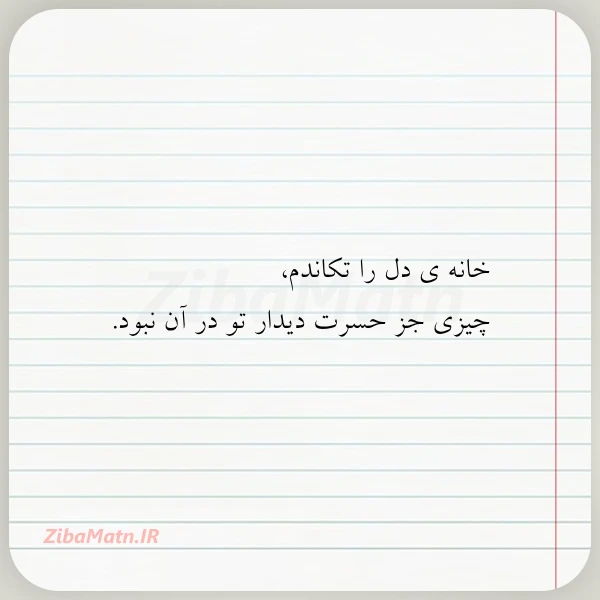 خانه ی دل را تکاندم چیزی