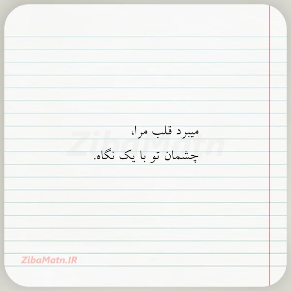 میبرد قلب مرا چشمان تو با