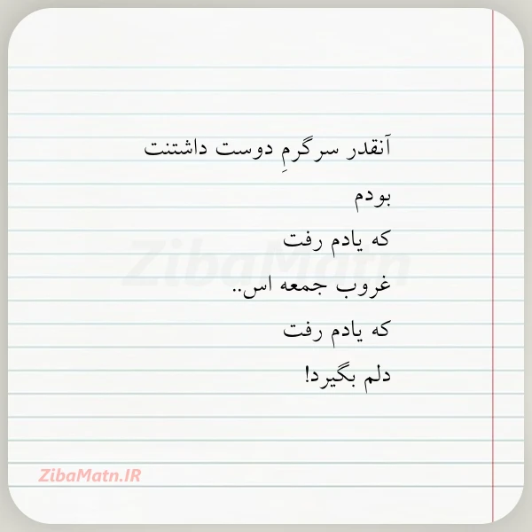 آنقدر سرگرم دوست داشتنت بودم که