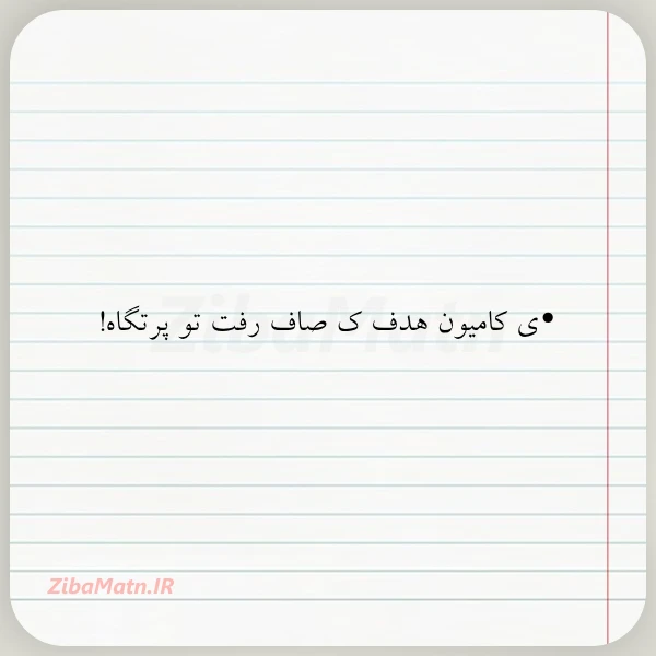 ی کامیون هدف ک صاف رفت