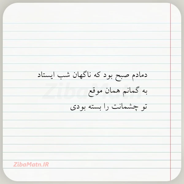 دمادم صبح بود که ناگهان شب