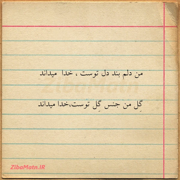 من دلم بند دل توست