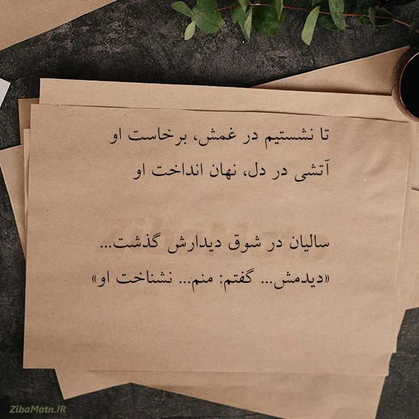 تا نشستیم در غمش برخاست او