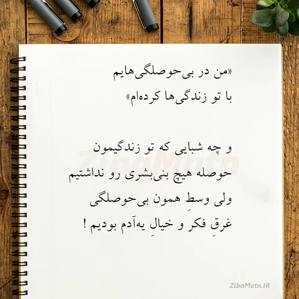 من در بی حوصلگی هایم با