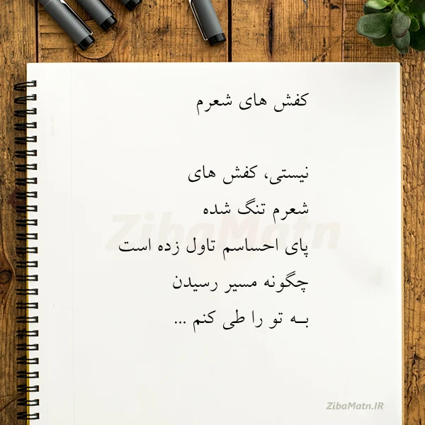 عکس نوشته کفش های شعرم نیستی کفش