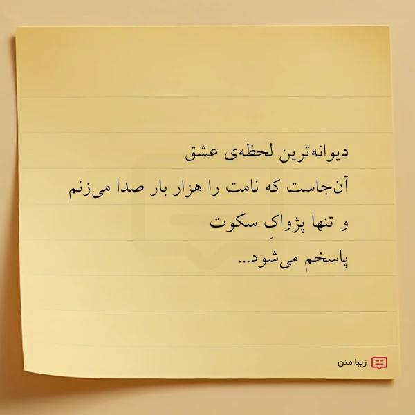 عکس نوشته دیوانه ترین لحظه ی عشق آن