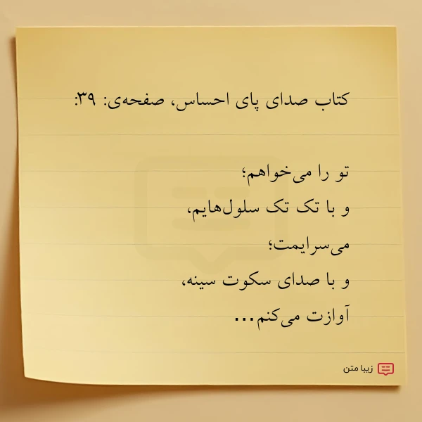 کتاب صدای پای احساس صفحه ی