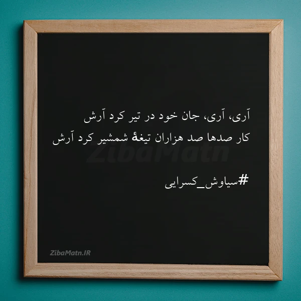 آری آری جان خود در تیر