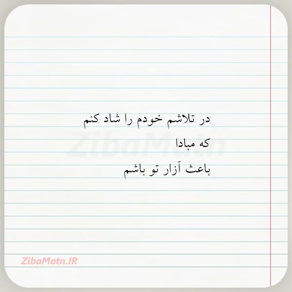 در تلاشم خودم را شاد کنم