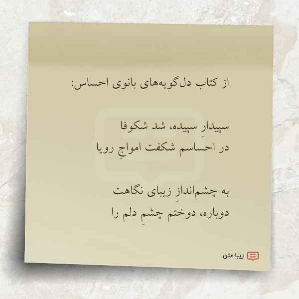 از کتاب دل گویه های بانوی