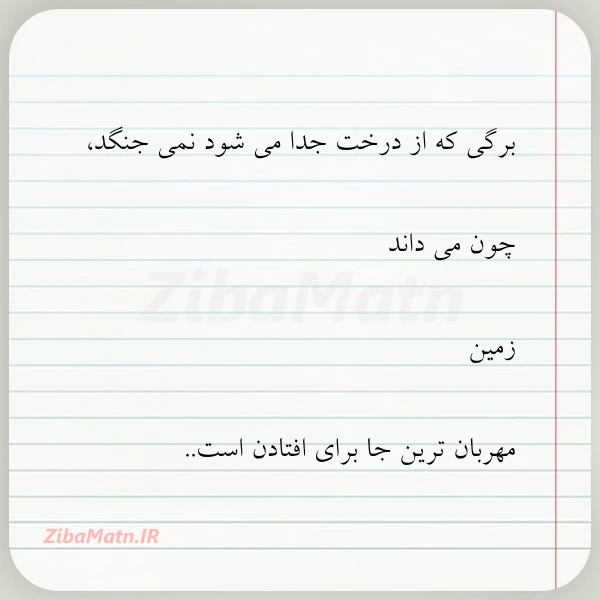 برگی که از درخت جدا می