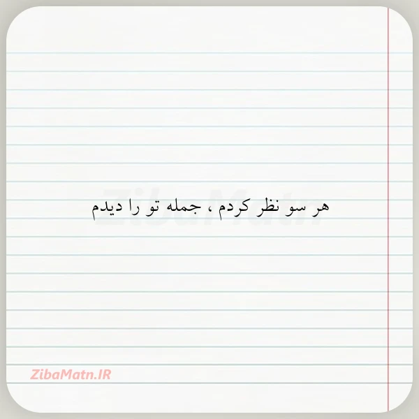 هر سو نظر کردم جمله