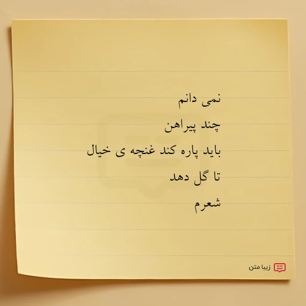 نمی دانم چند پیراهن باید پاره