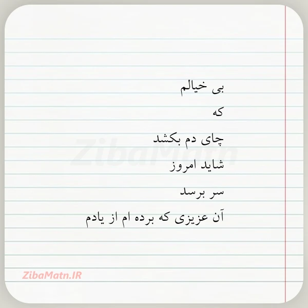 عکس نوشته بی خیالم که چای دم بکشد