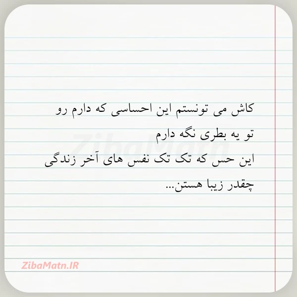 کاش می تونستم این احساسی که