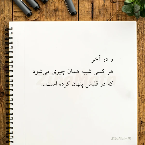 و در آخر هر کسی شبیه