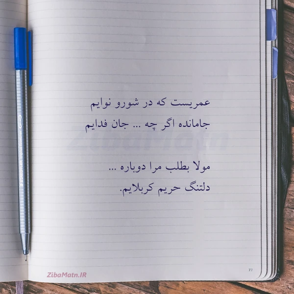 عکس نوشته عمریست که در شورو نوایم جامانده