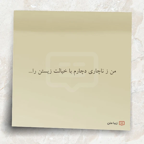 من ز ناچاری دچارم با خیالت