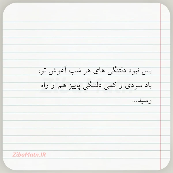 عکس نوشته بس نبود دلتنگی های هر شب